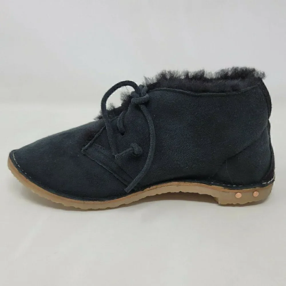 AMPUTEE RIGHT BOOT ONLY BEEK PENGUIN SUEDE SHEARLING LINED BOOTIE BLACK SIZE 6